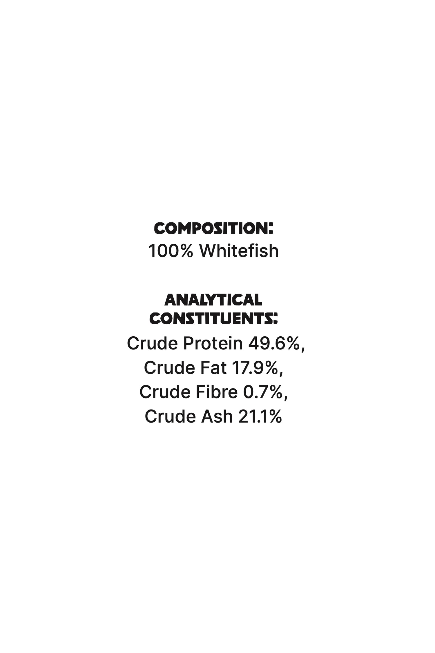 Fish Cubes Composition