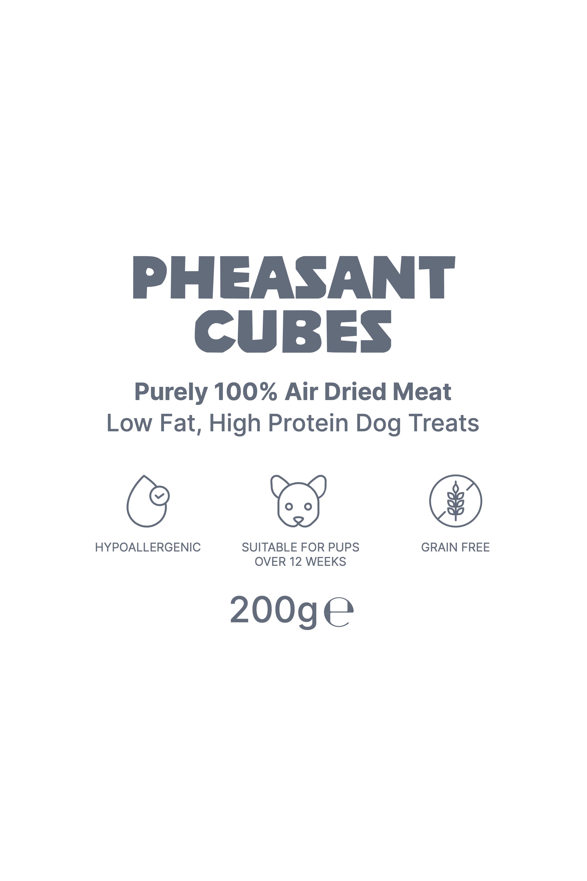 Pheasant Cubes Details - Natural Dog Treat