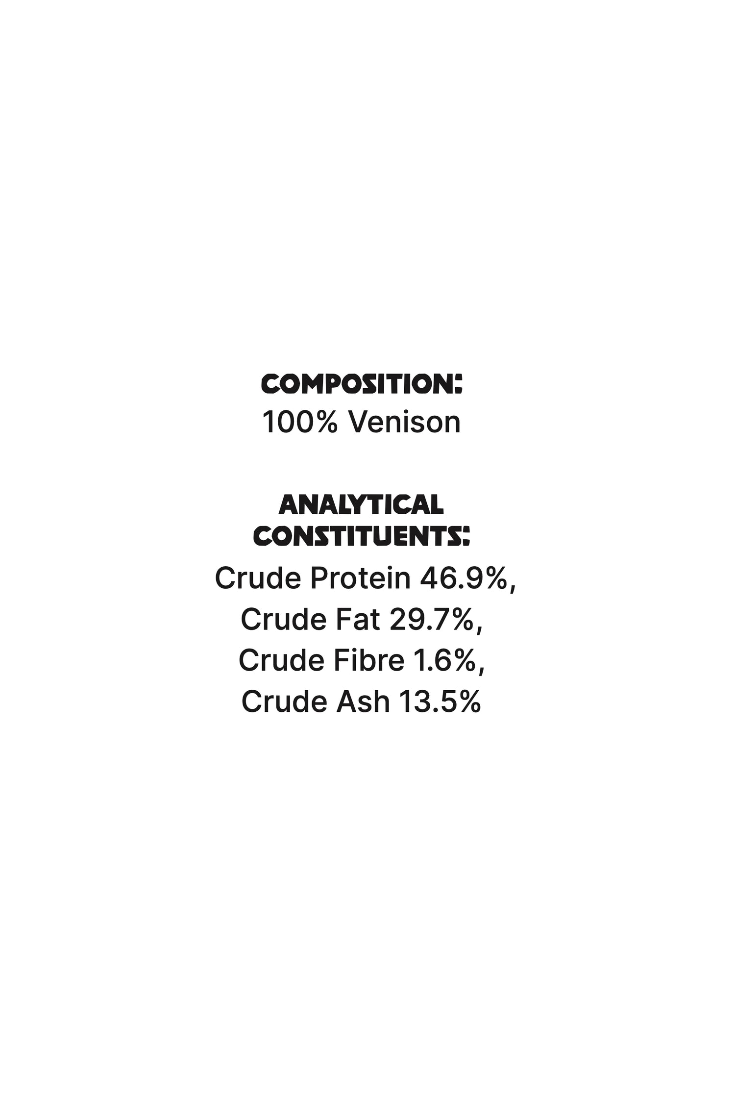 Venison Cubes Composition